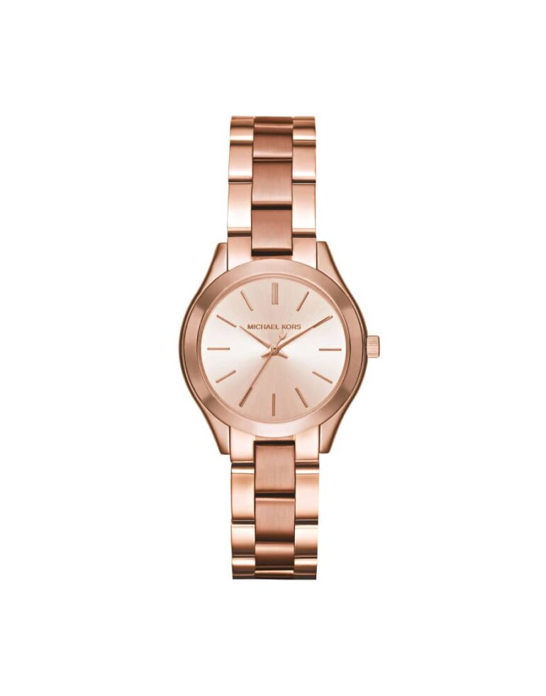 Michael Kors slim runway bracelet watch in rose gold MK3513