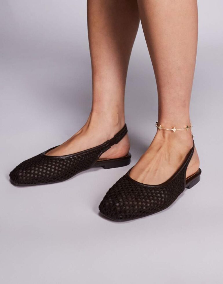 River Island slingback sandals in brown