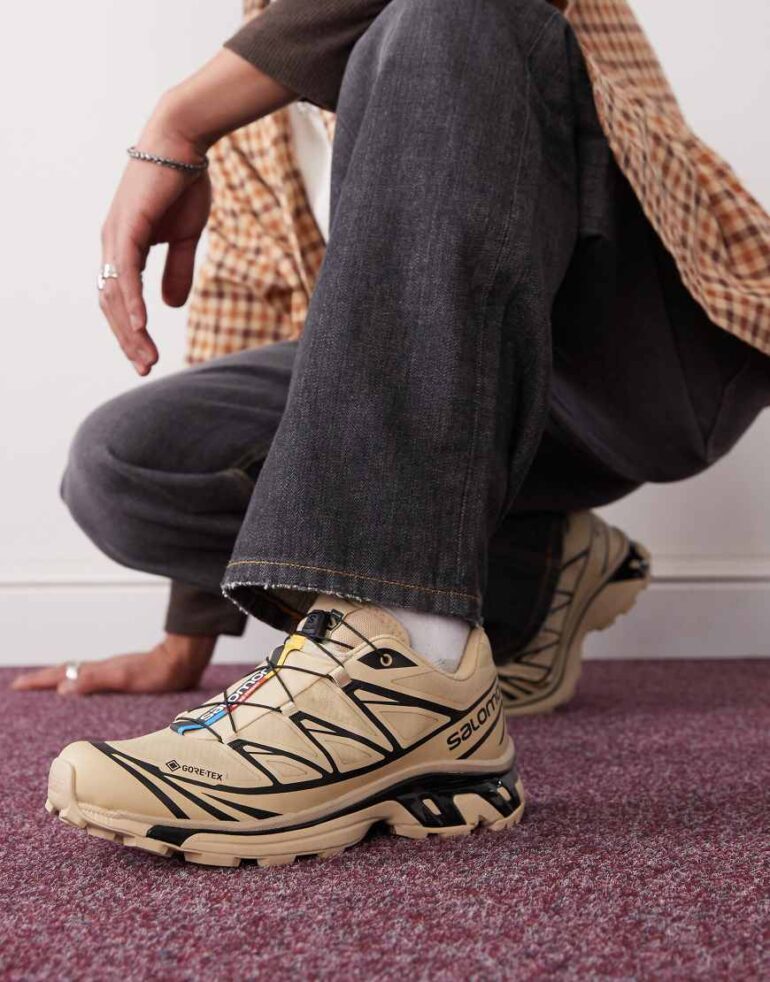 Salomon XT-6 GTX trainers in safari-Neutral