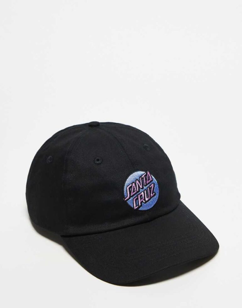 Santa Cruz dot logo cap in black