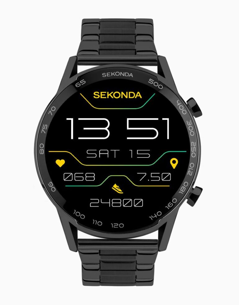 Sekonda Active plus mens 45mm smartwatch watch in black