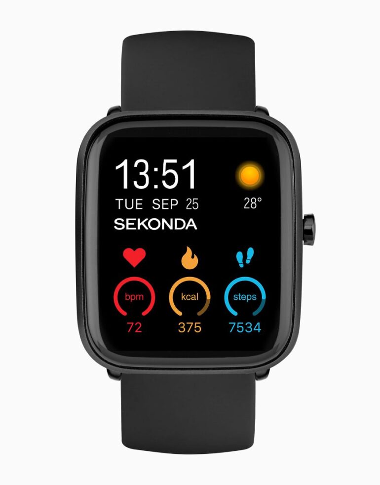 Sekonda Motion plus unisex smartwatch watch in black