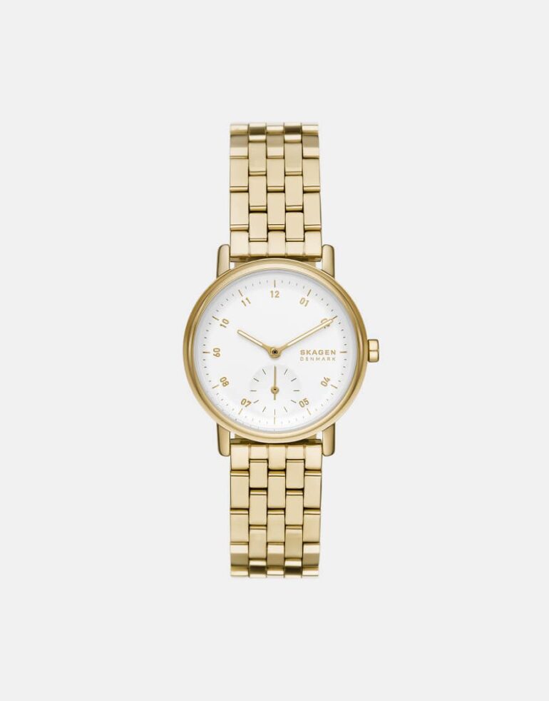 Skagen Women's kuppel lille two-hand sub-second, gold stainless steel watch- GOLD