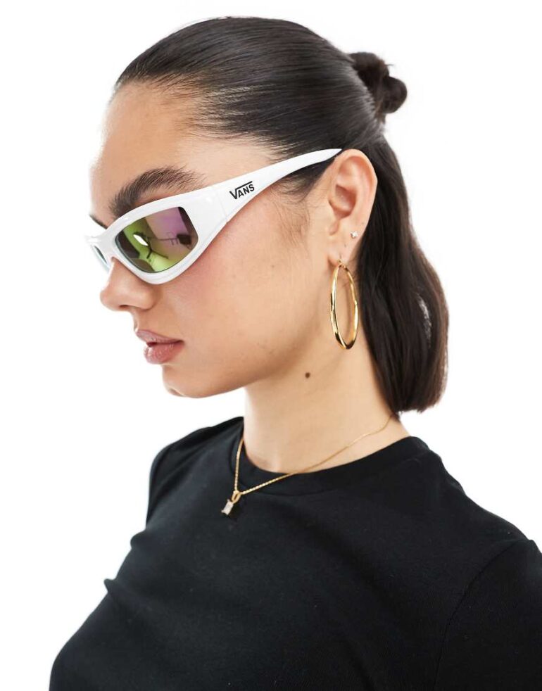 Vans Felix sunglasses in white/mirror-Multi