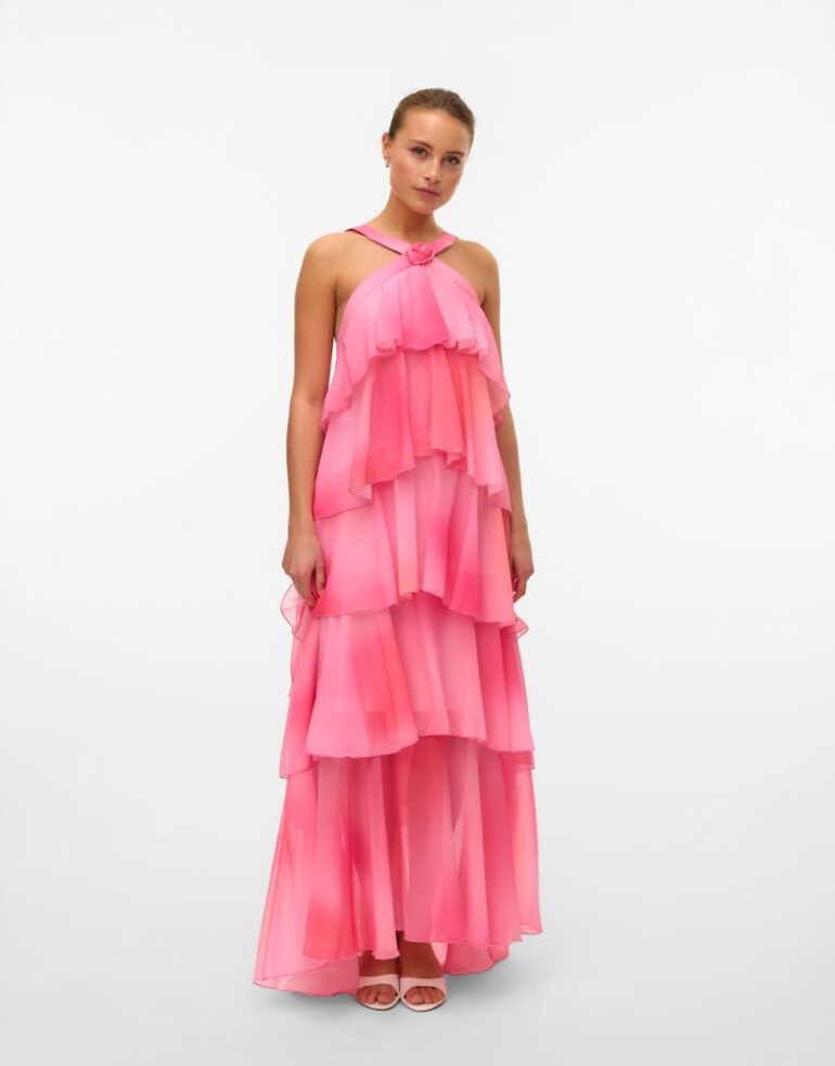 Vero Moda Party dress in cherry blossom-Pink