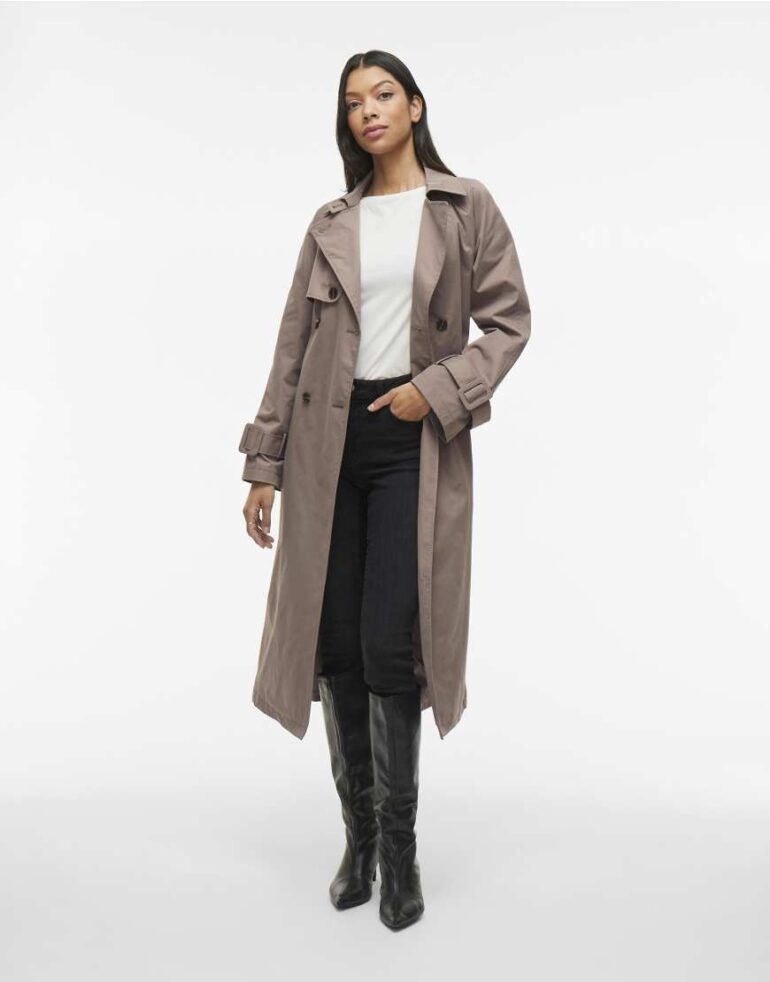 Vila trench coat in brown