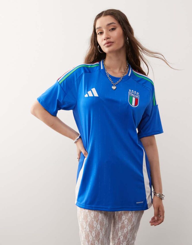 adidas Football Euro 2025 Italy home shirt in blue