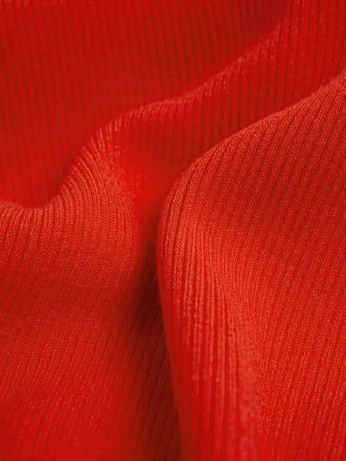 Editor's Favorite: The Florere Knitted Midi Dress in Bright Orange by Reiss Editor's Favorite: The Florere Knitted Midi Dress in Bright Orange by Reiss