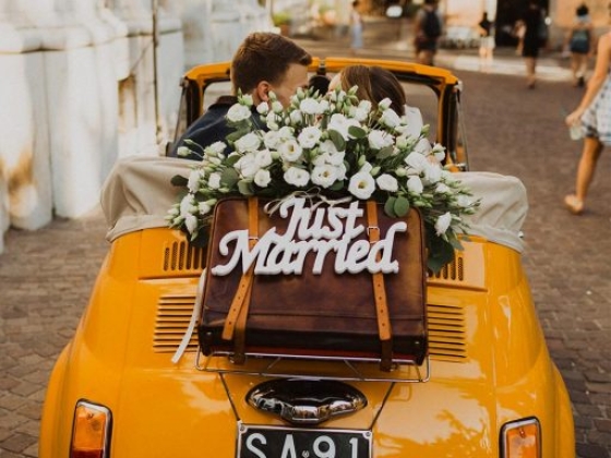 Wedding In Yellow Vintage