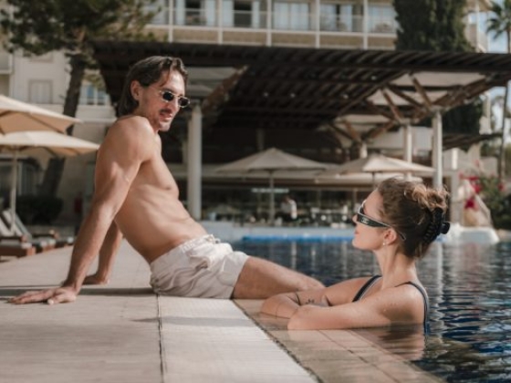 Man and woman enjoying a tranquil moment by the water
