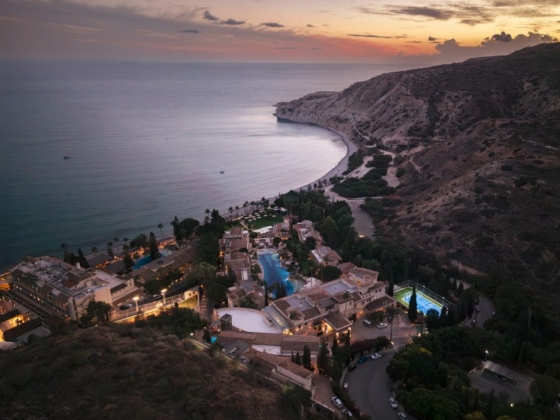 Scenic coastline and luxurious resort near the sea
