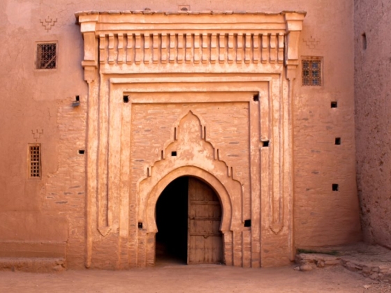Intricate entrance to a historical building