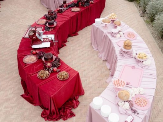 Elegant setup for a sophisticated event with assorted dishes.