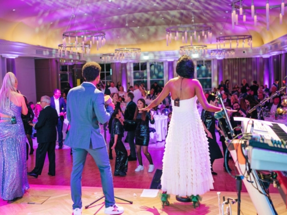 Guests dancing and enjoying the lively atmosphere.