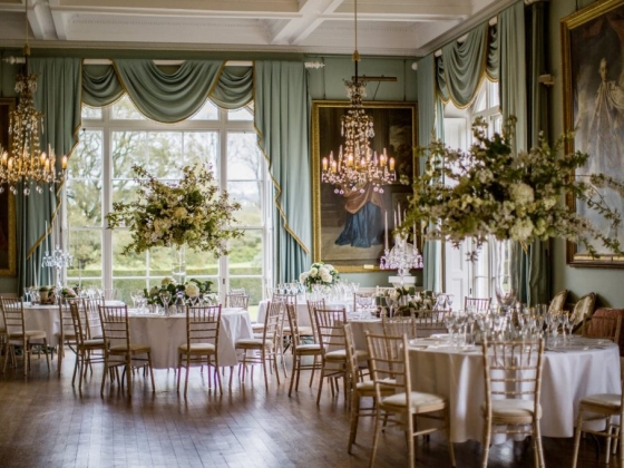 A beautifully arranged banquet setting in a refined space.