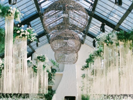Beautifully designed space for a wedding celebration.