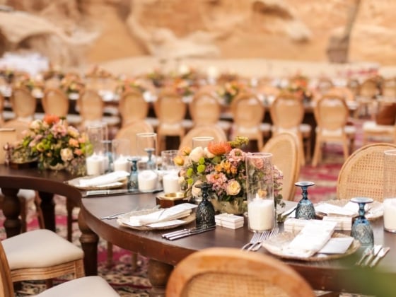 Beautifully arranged tables for a special event