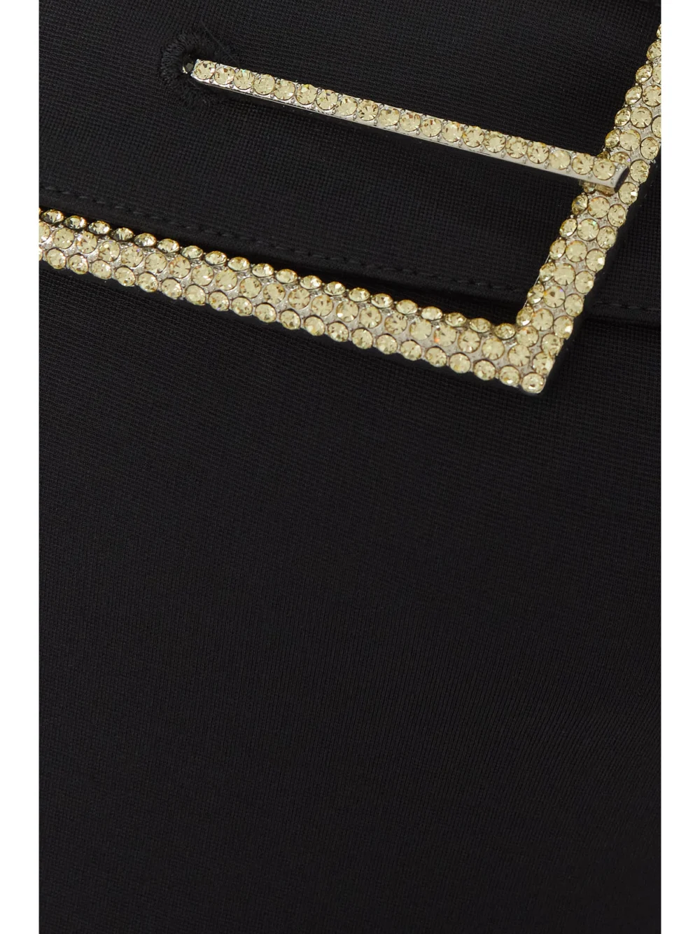 Close-up detail of the 16Arlington Althenea Strapless Embellished Stretch-crepe Mini Dress