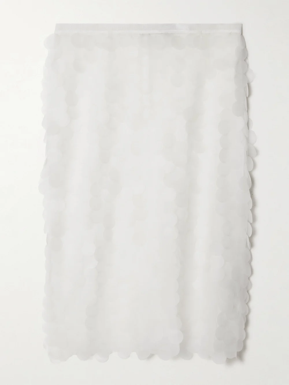 16Arlington Delta Pailette-embellished Tulle Midi Skirt in white