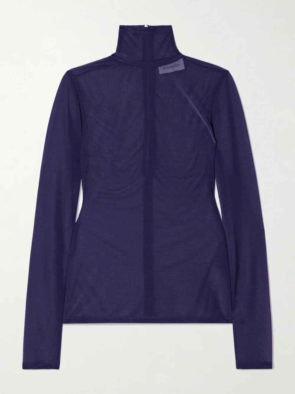 16Arlington Isse Stretch-jersey Turtleneck Top in purple