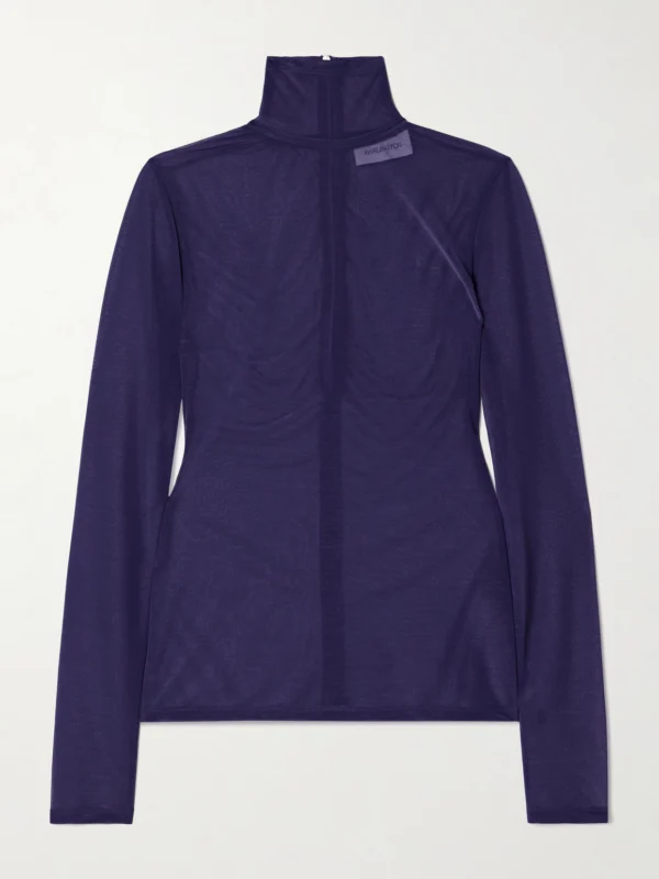 16Arlington Isse Stretch-jersey Turtleneck Top