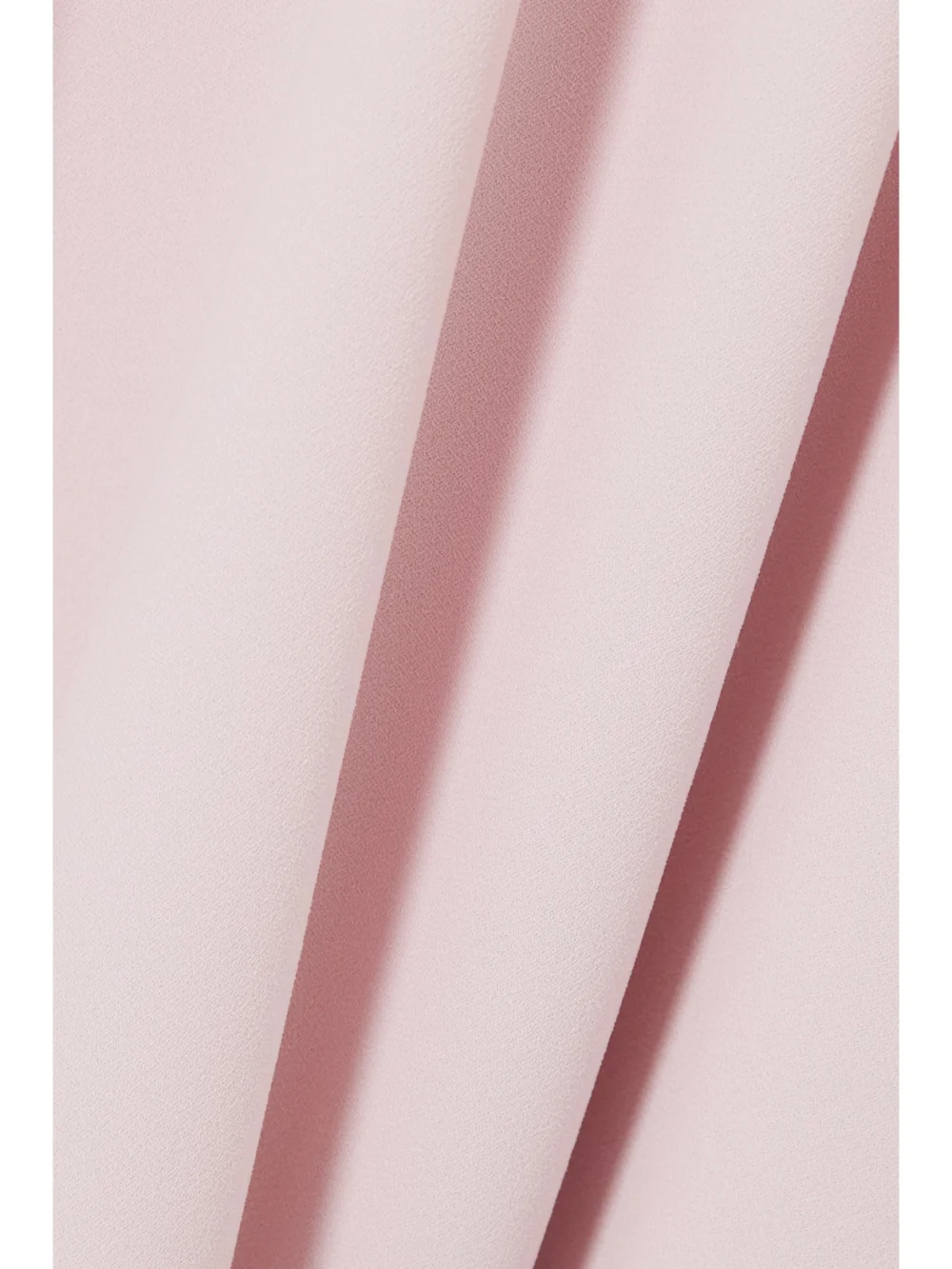 Close-up detail of the 16Arlington Leather-trimmed Crepe Midi Dress