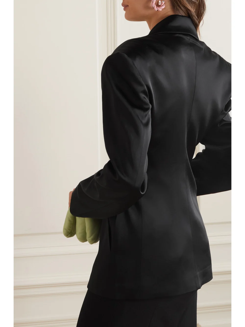 Back view of the 16Arlington Lorelei Satin Blazer