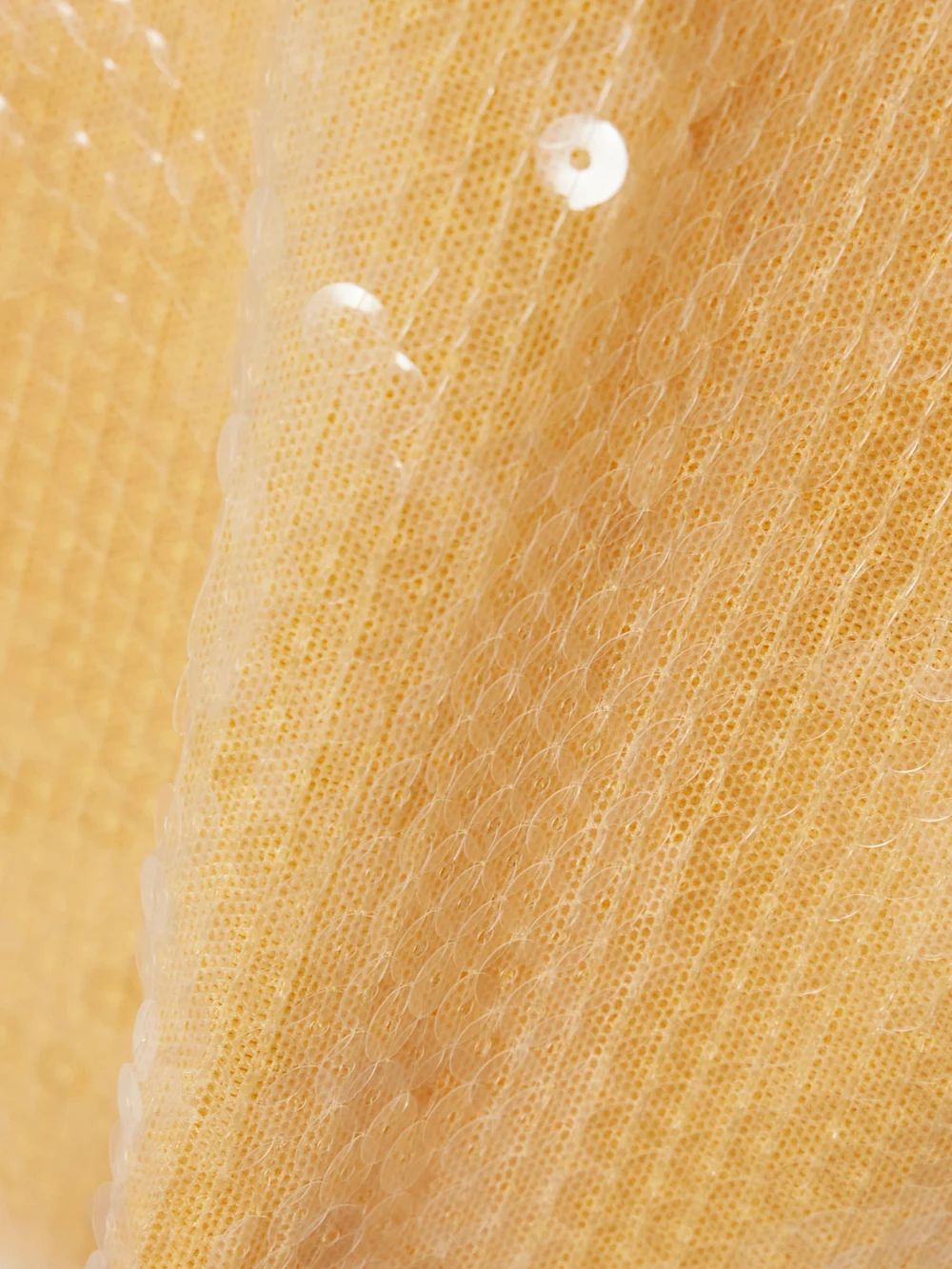 Close-up detail of the 16Arlington Sior Sequined Tulle Mini Dress