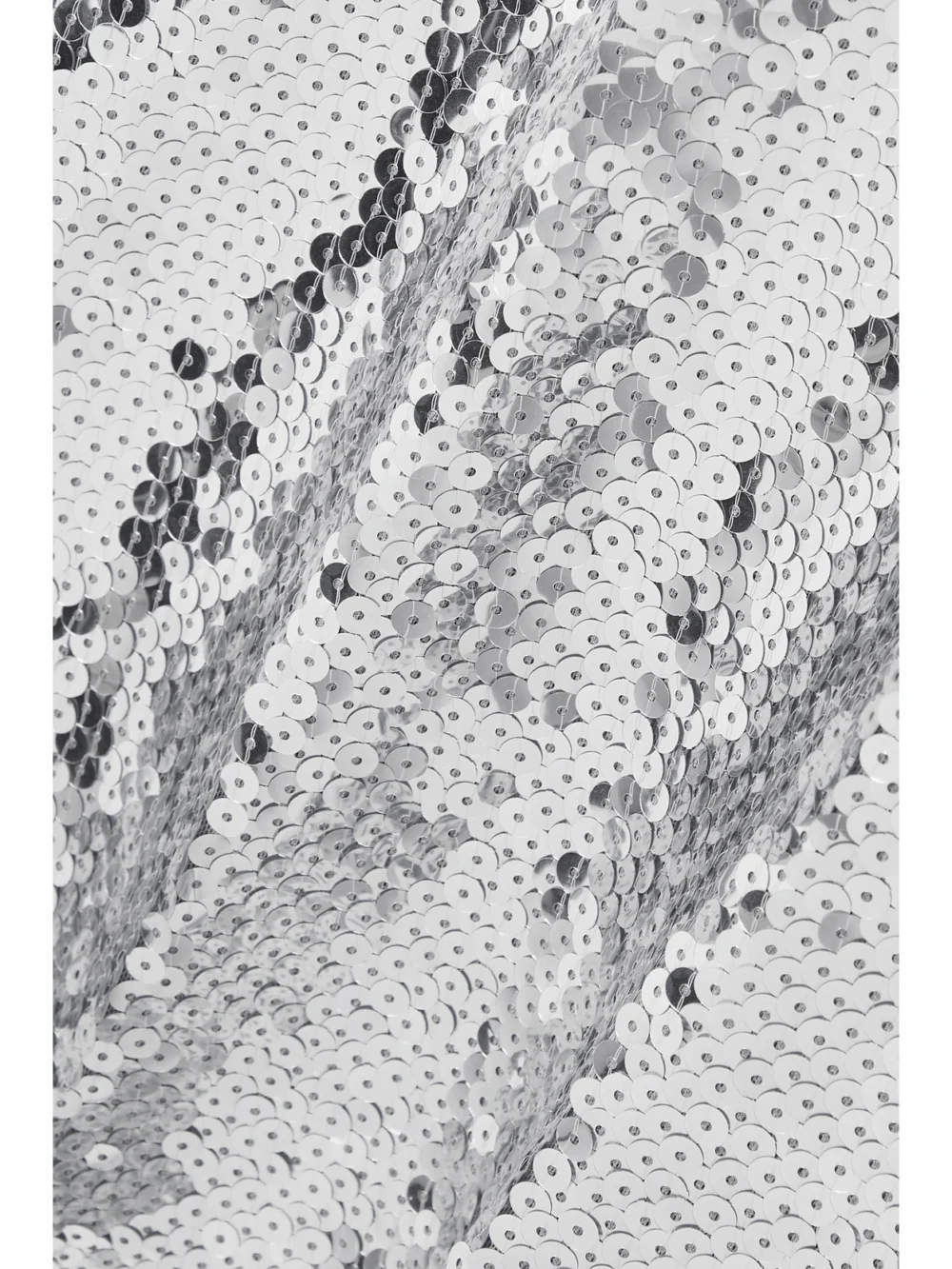 Close-up detail of the 16Arlington Solare Sequined Tulle Mini Dress