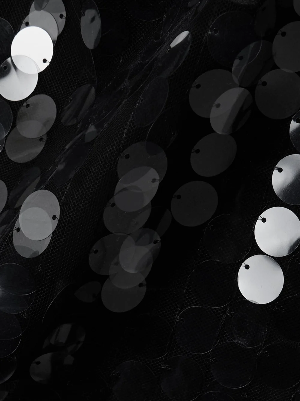 Close-up detail of the 16Arlington Suero Paillette-embellished Chiffon Top