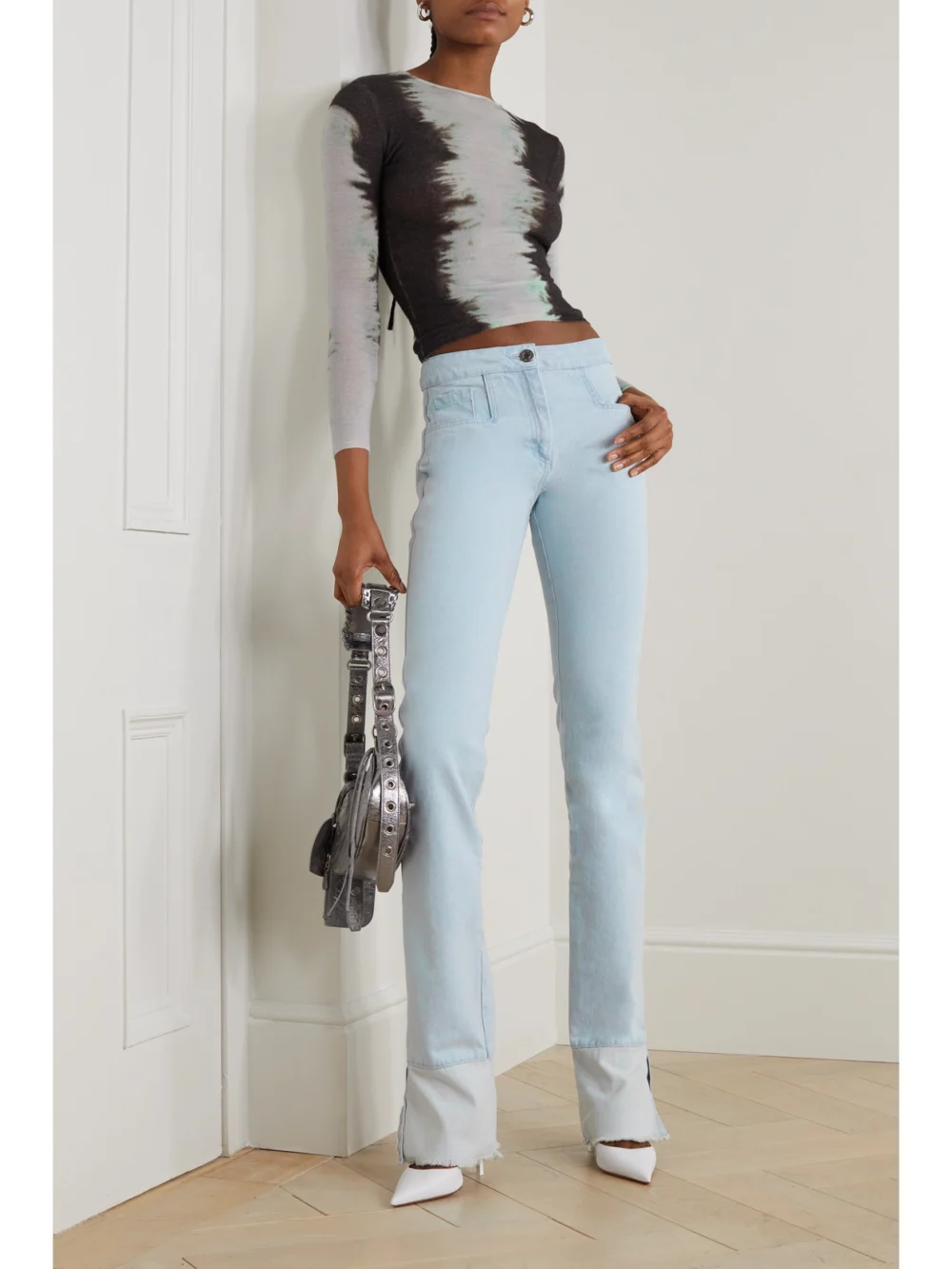 16Arlington Sybil High-rise Flared Jeans, worn by a model