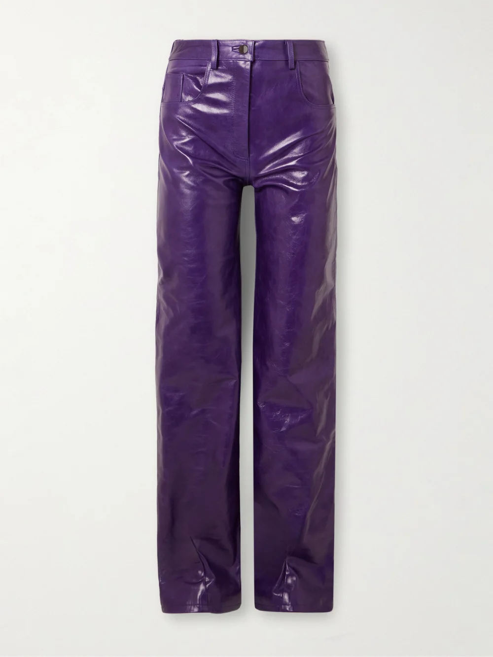 16Arlington Vante Leather Straight-leg Pants in purple