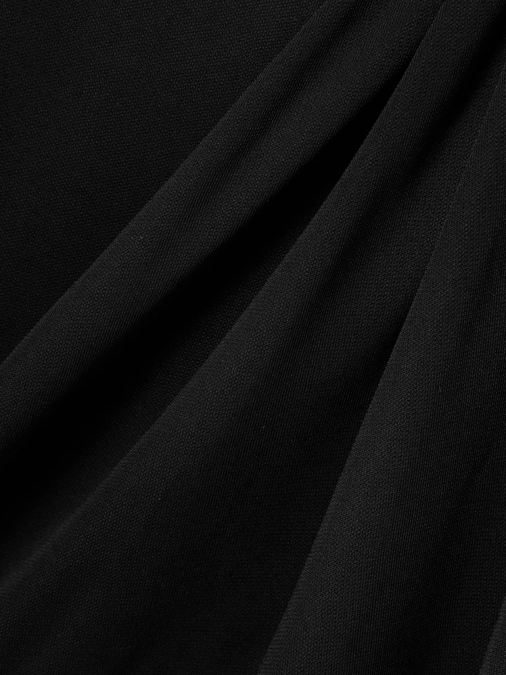 Close-up detail of the 16Arlington Vento Pleated Draped Jersey Midi Dress
