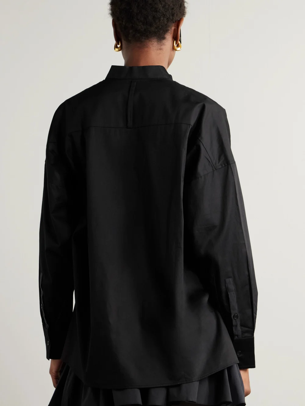 Back view of the Abadia Cotton-poplin Shirt