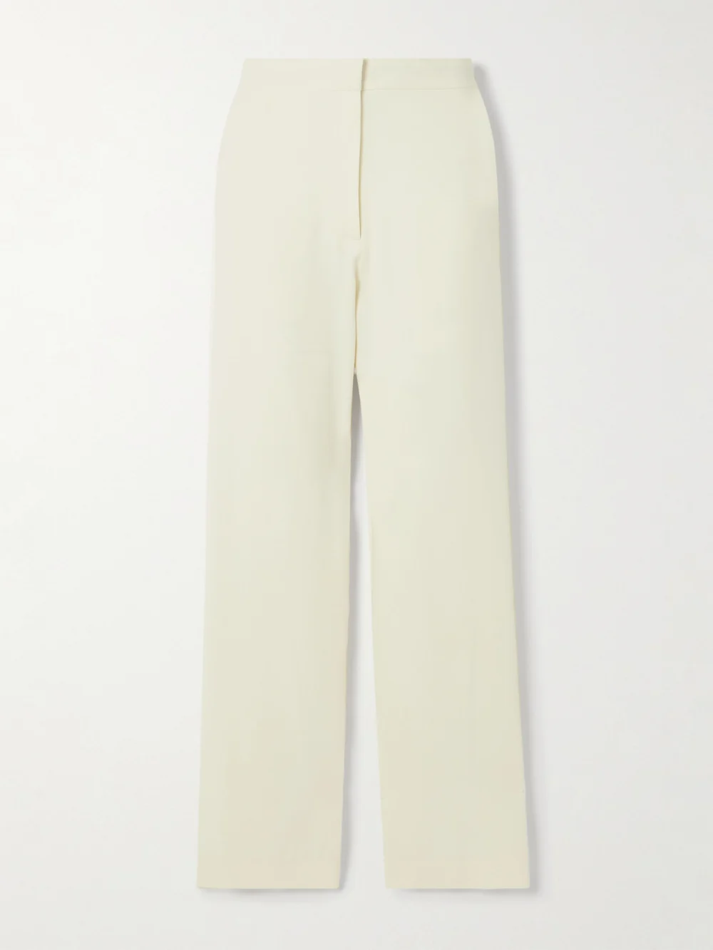 Abadia Crepe Straight-leg Pants in white