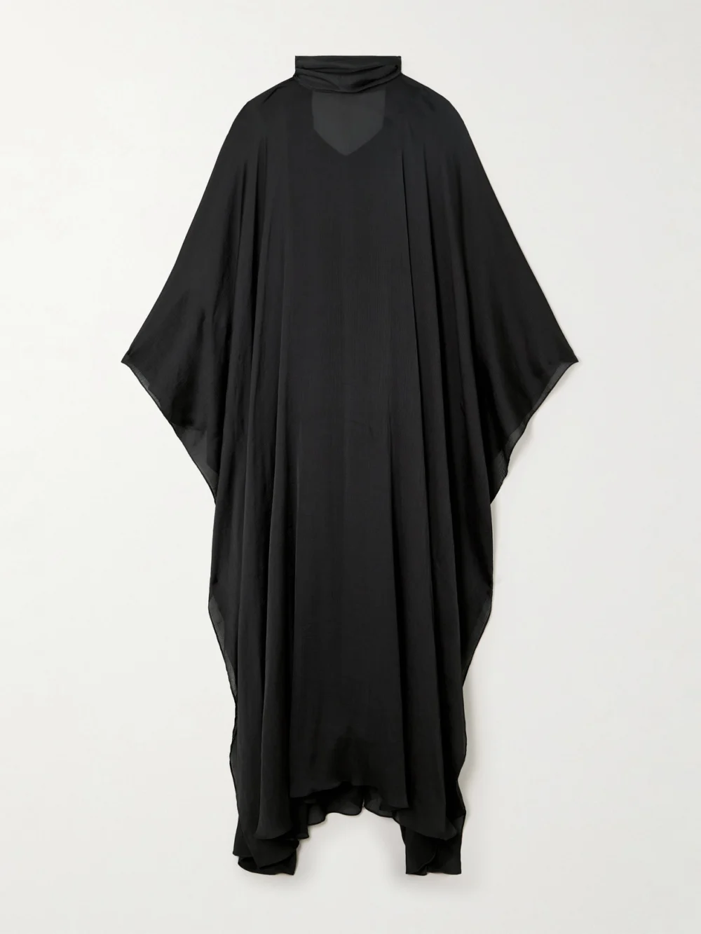 Abadia Crinkled-voile Maxi Dress in black