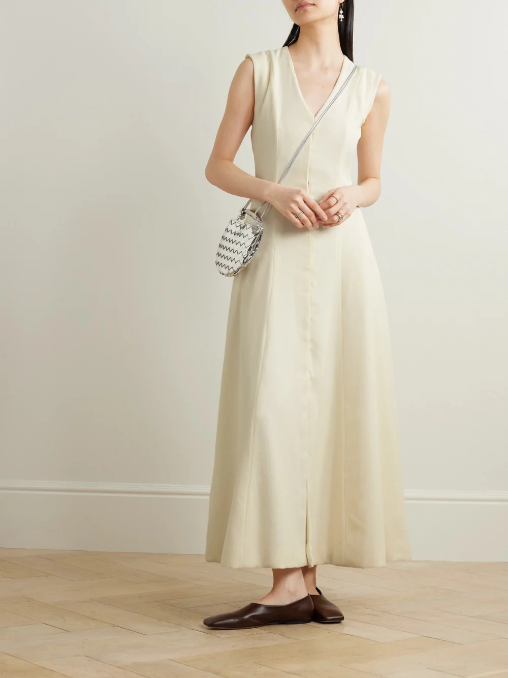 Abadia Knitted Midi Dress, worn by a model