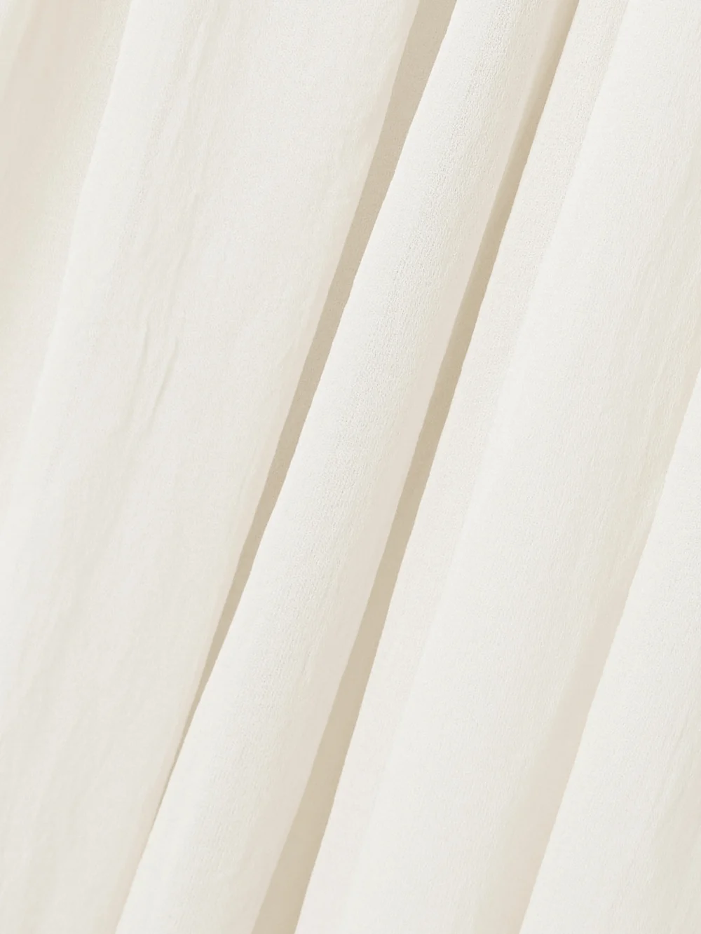 Close-up detail of the Abadia Liya Strapless Cape-effect Chiffon-trimmed Poplin Jumpsuit