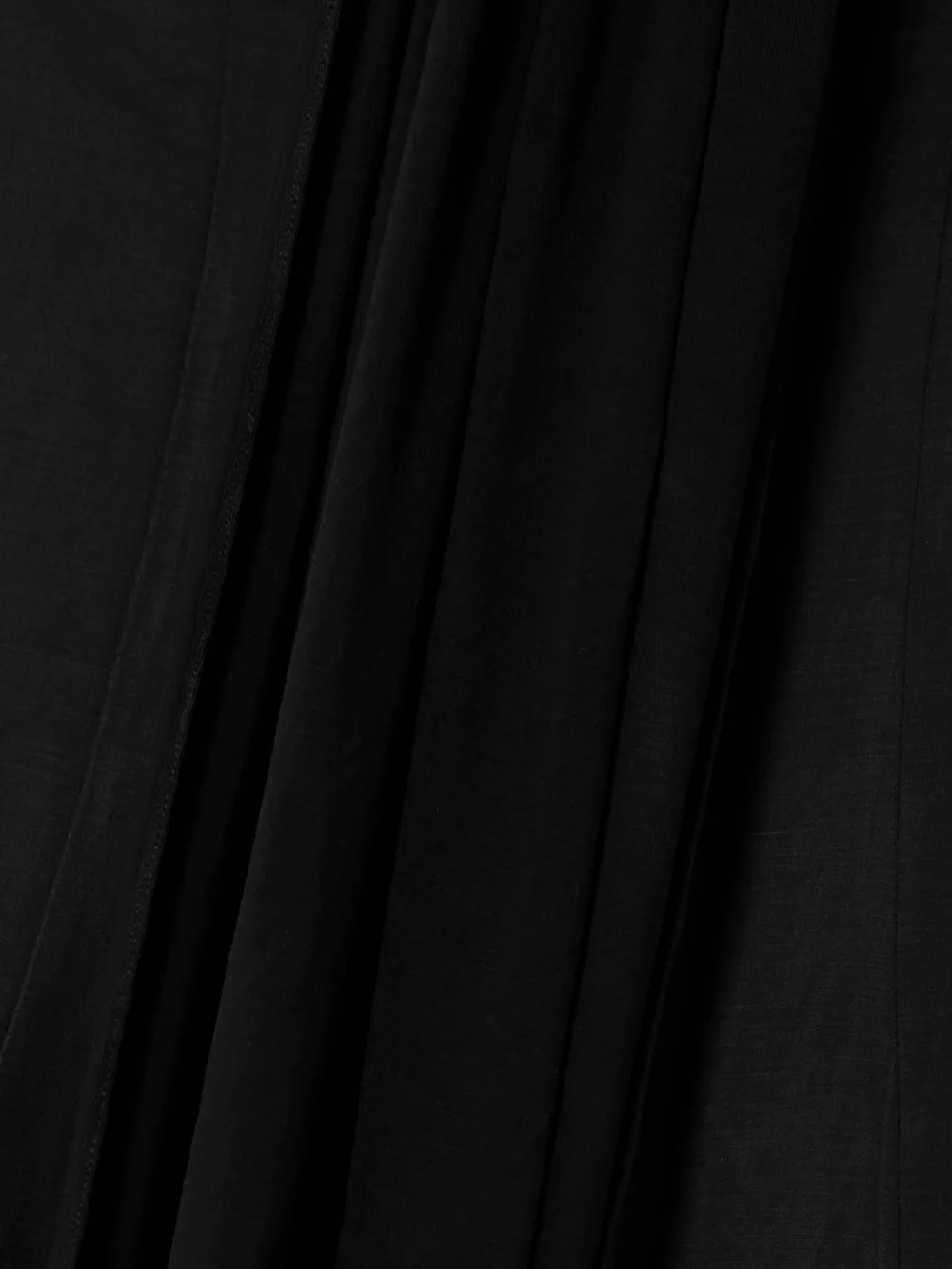Close-up detail of the Abadia Off-the-shoulder Voile and Stretch-bamboo Jersey Midi Dress