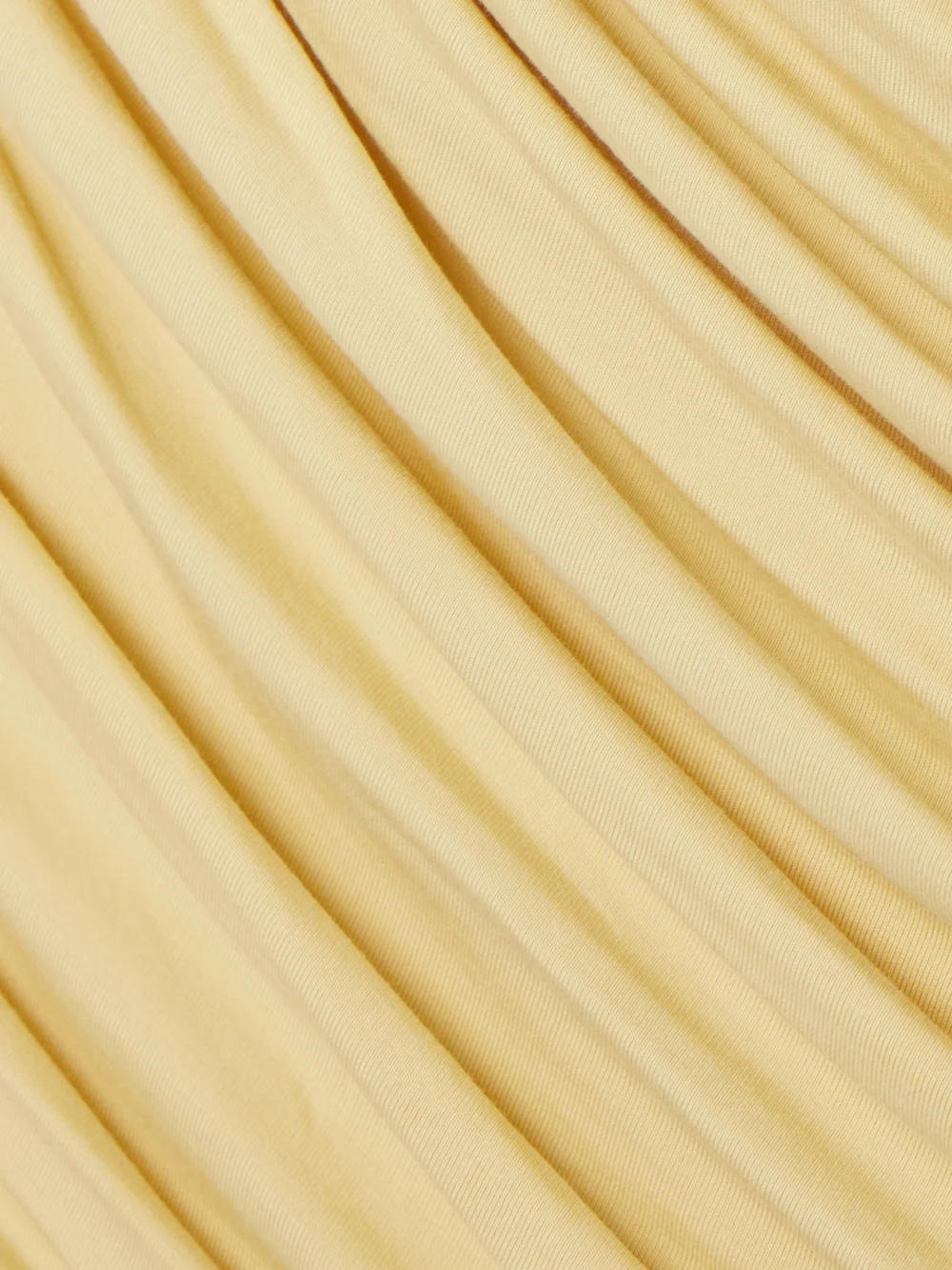 Close-up detail of the Abadia Ora Ruched Stretch-bamboo Jersey Bodysuit