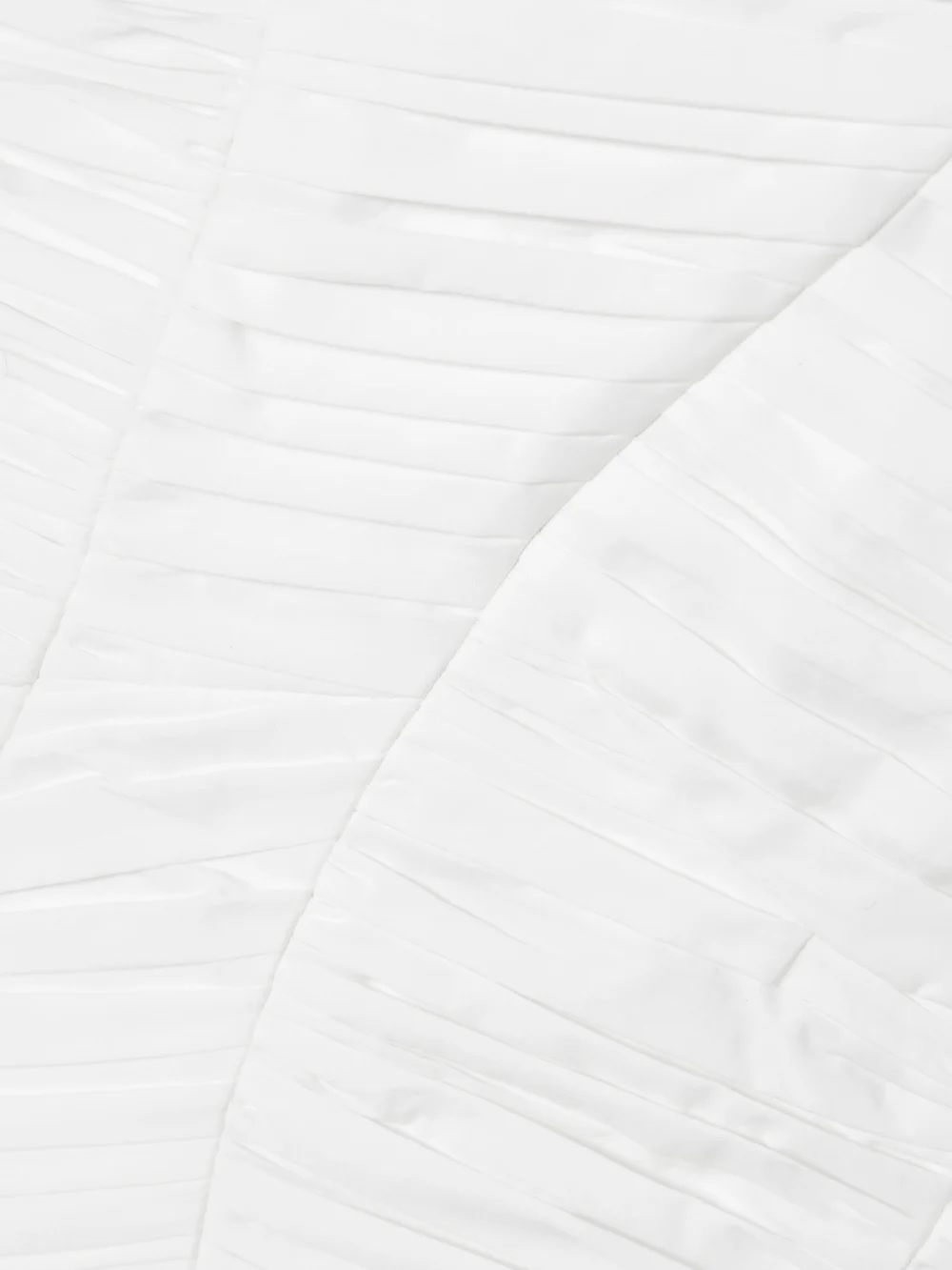 Close-up detail of the Abadia Paloma Gathered Cotton-blend Poplin Mini Dress