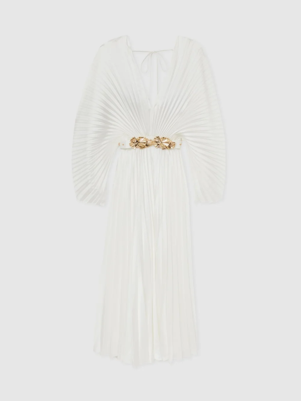 Acler Acler Women's Cream Pleated Maxi Dress, view 3