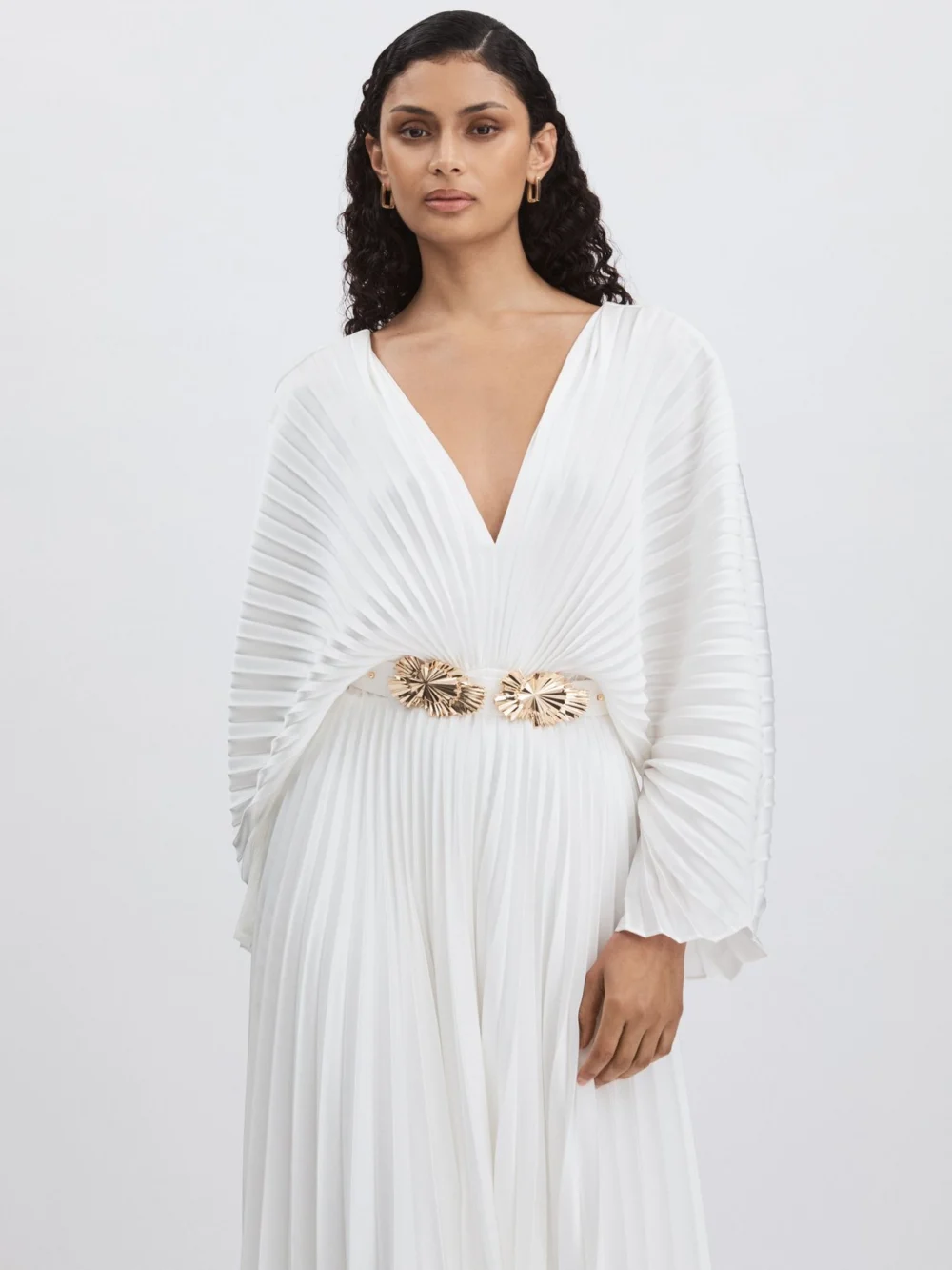 Acler Acler Women's Cream Pleated Maxi Dress, view 4