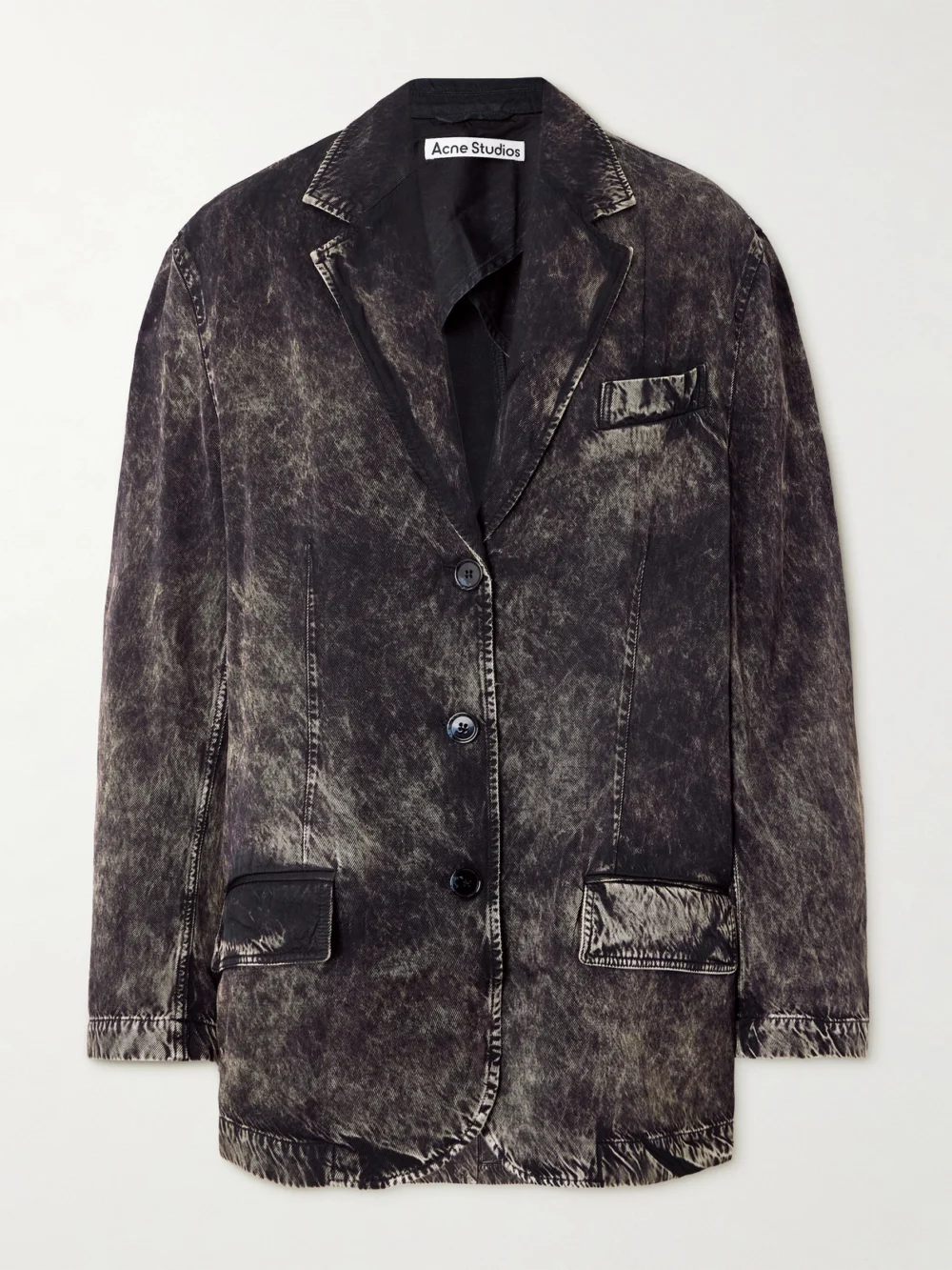 Acne Studios Distressed Twill Blazer in black