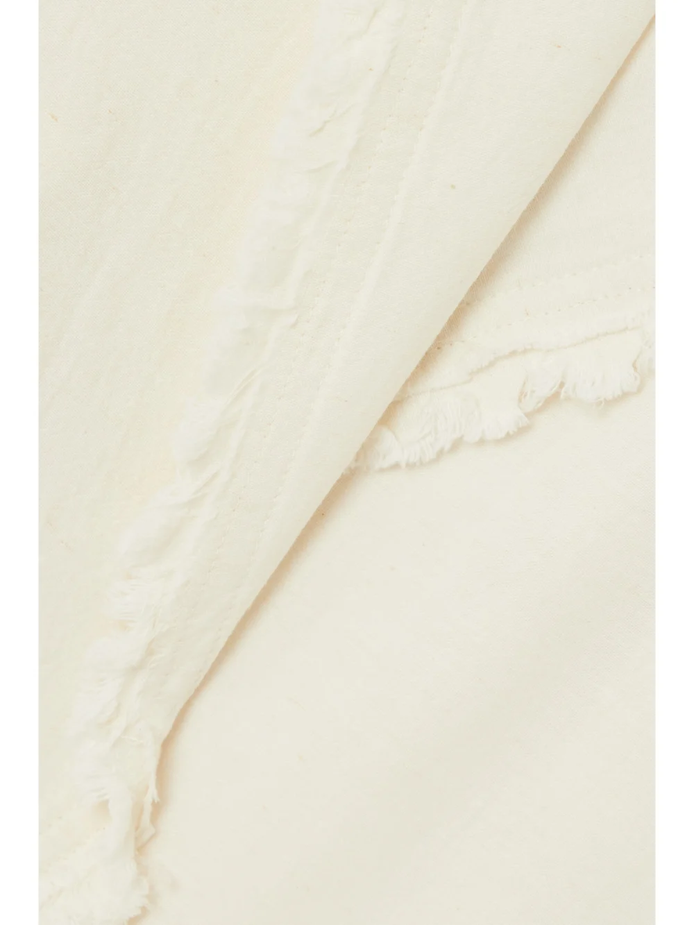 Close-up detail of the Acne Studios Frayed Cotton and Linen-blend Blazer
