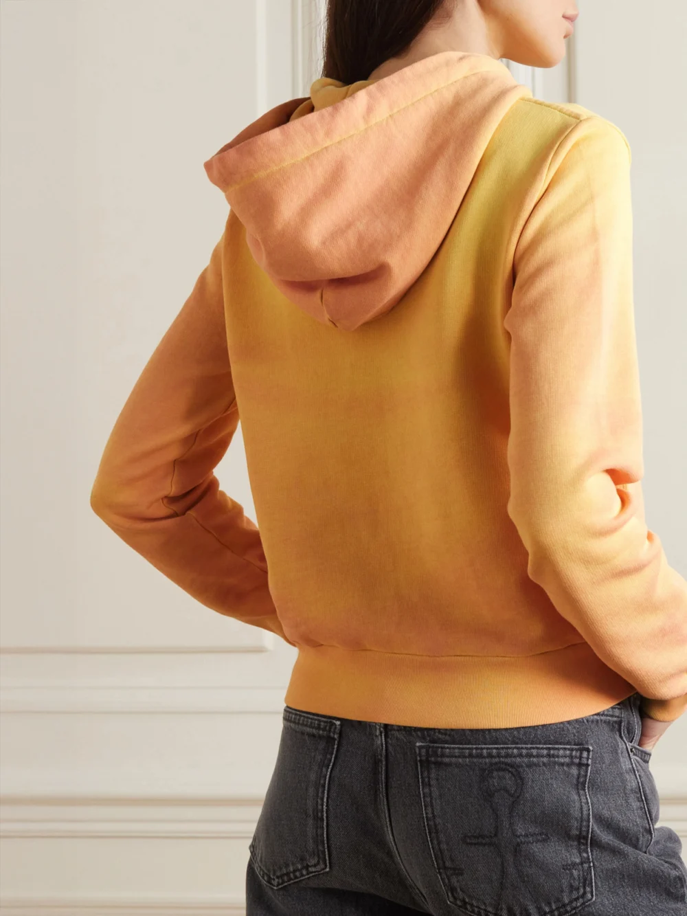 Back view of the Acne Studios Printed Heat-reactive Organic Cotton-jersey Hoodie