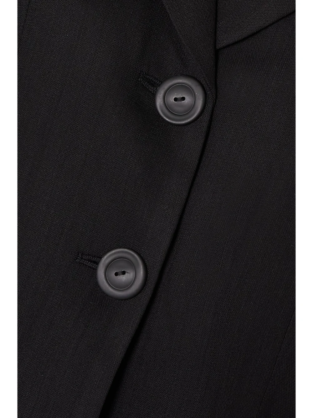 Close-up detail of the Acne Studios Wool-blend Crepe and Ribbed-knit Blazer