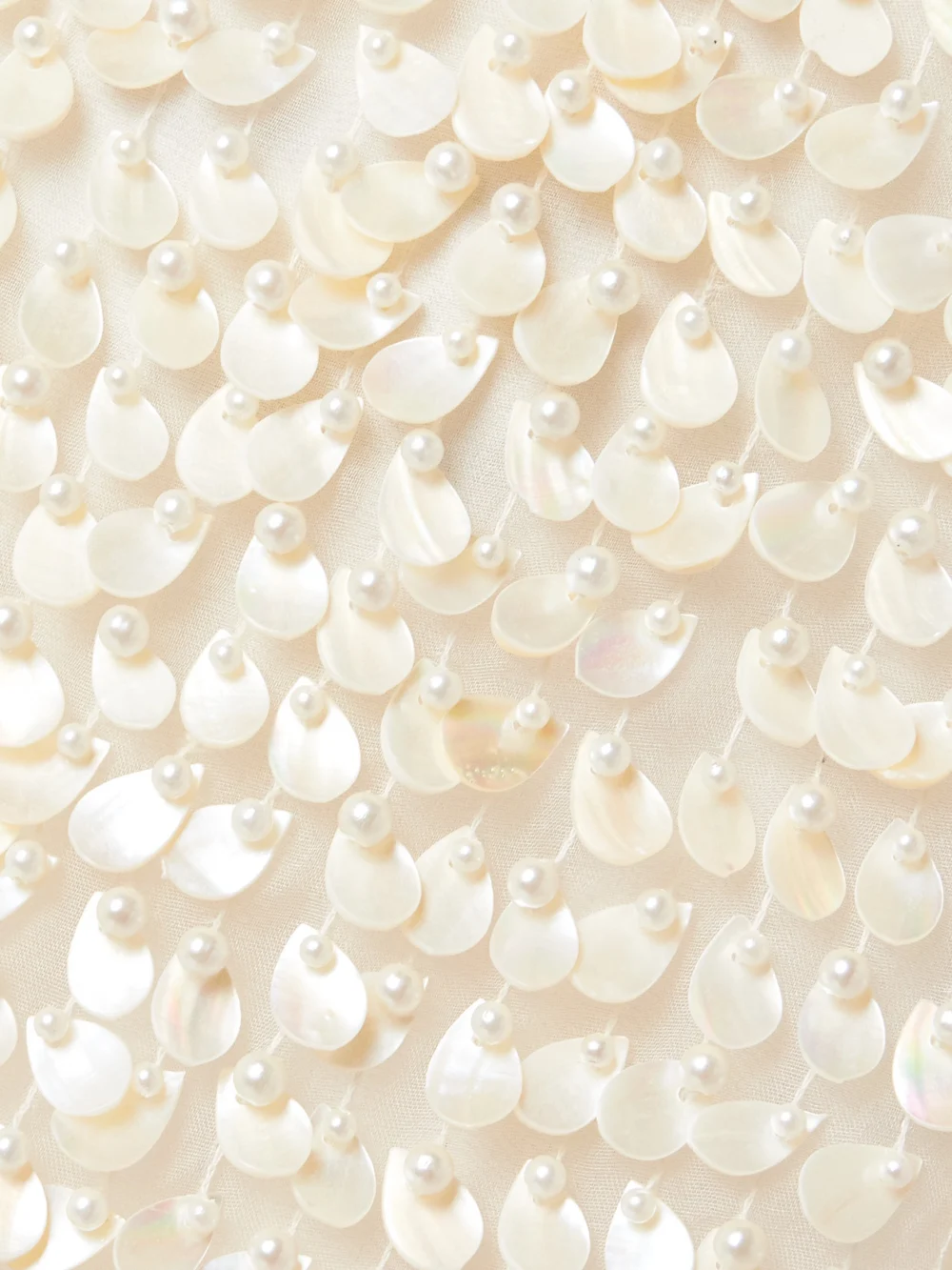 Close-up detail of the Adam Lippes Brie Embellished Silk-organza Midi Dress