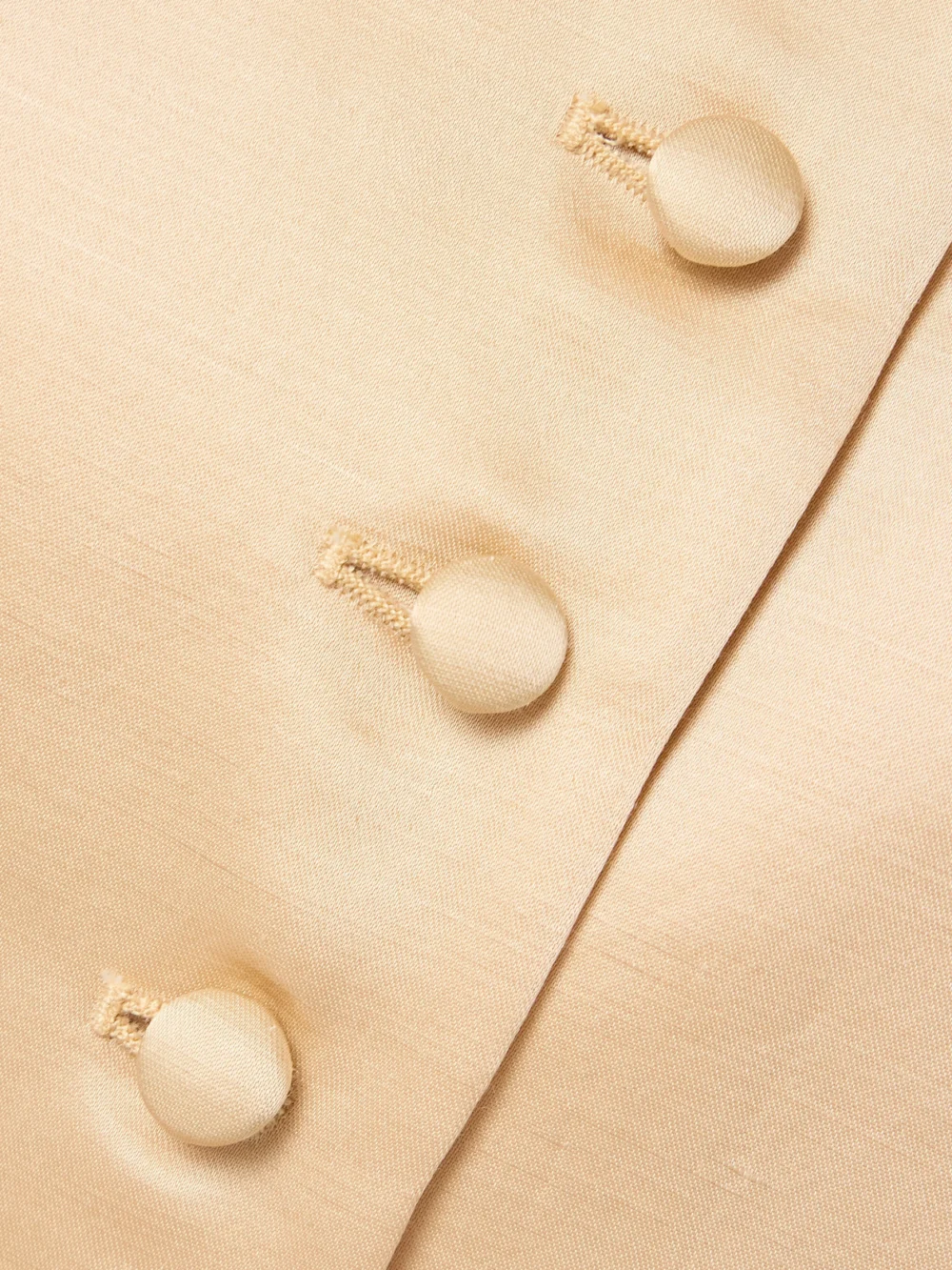 Close-up detail of the Adam Lippes Duchesse-satin Vest