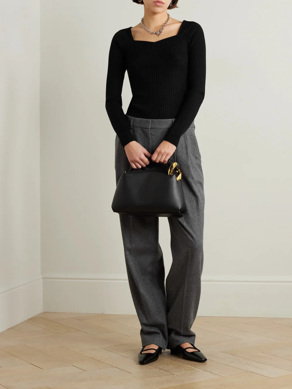 Adam Lippes Florentine Ribbed Silk and Cashmere-blend Top, worn by a model